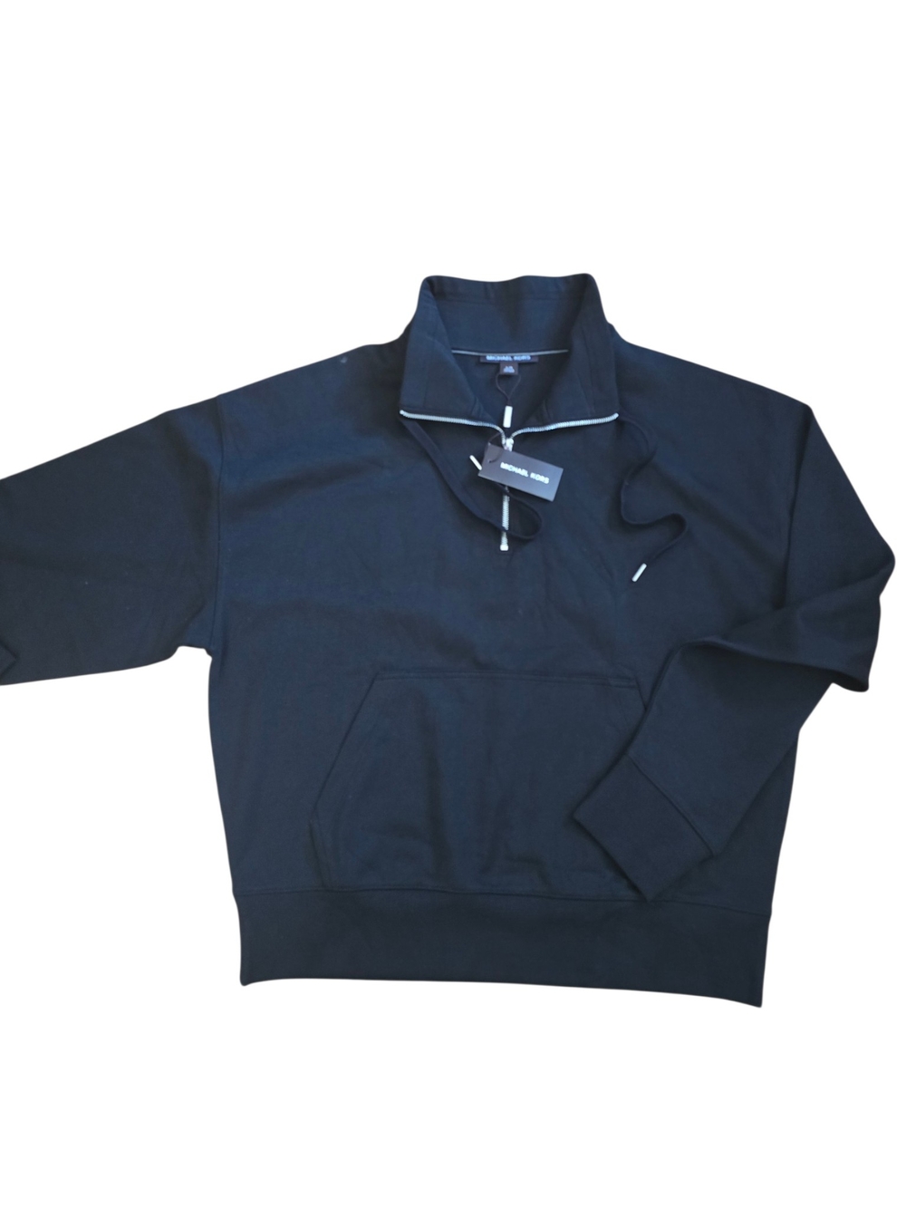 Michael Kors Men's Black Half-Zip Pullover Sweater